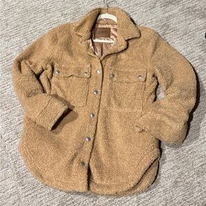 Blank NYC Cozy Tan Sherpa Jacket, Size XSmall